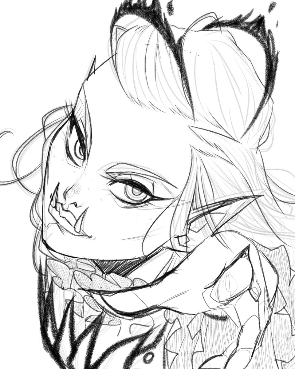 Ech0_tlm's tweet photo. Rootha WIP and old Rootha sketch (+ drawing). To celebrate the new deck I'll make, lose consecutively, then never touch again. https://t.co/iWbdm2t9gD