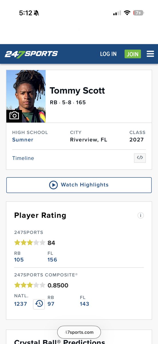 TJ SCOTT 3⭐️ RB tweet media