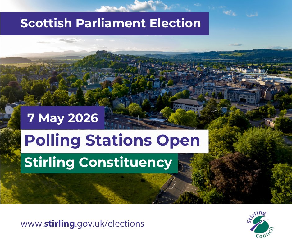 StirlingCouncil's tweet photo. 🗳️ Polls have opened in the Stirling Constituency for the 2026 Scottish Parliamentary Election. They will be open until 10pm tonight (7 May).

Your polling place will be on your poll card, which you should have received through the post. You do not need a poll card or any form of ID with you to vote at the polling place.

For this election, voters will have 2 ballot papers – the lilac-coloured ballot paper to vote for the constituency MSP and the peach-coloured ballot paper to vote for a party or independent candidate competing for one of the seven regional seats

If you have applied for a postal vote and have missed the post, you can hand your completed postal pack at the reception at Old Viewforth, Stirling, between 9am and 5pm.

You can also hand in your completed postal pack to any polling station in the Stirling Constituency between 7am and 10pm. For details of polling station locations contact us on 01786 233068.

Your postal pack must be received by the council election team by 10pm on Thursday 7 May.

If you are a postal voter you cannot vote at a polling station. For postal voters who have not received their postal vote, the only provision available to them is to request a replacement postal vote from the Returning Officer.

To do this, they will need to go to Old Viewforth, Stirling, between 9am and 5pm today when they will be able to collect and complete a replacement postal vote and hand it in to us.

If voters are able to phone us (01786 233068) before they come in, then this should make the process easier and quicker on arrival. Voters should bring ID that confirms their name and address.

For more information on voting in the Stirling Constituency, please visit: https://t.co/LkaMU2Je1E

Watch this video for a guide to voting in the Scottish Parliament elections: https://t.co/qa04VY5VsY