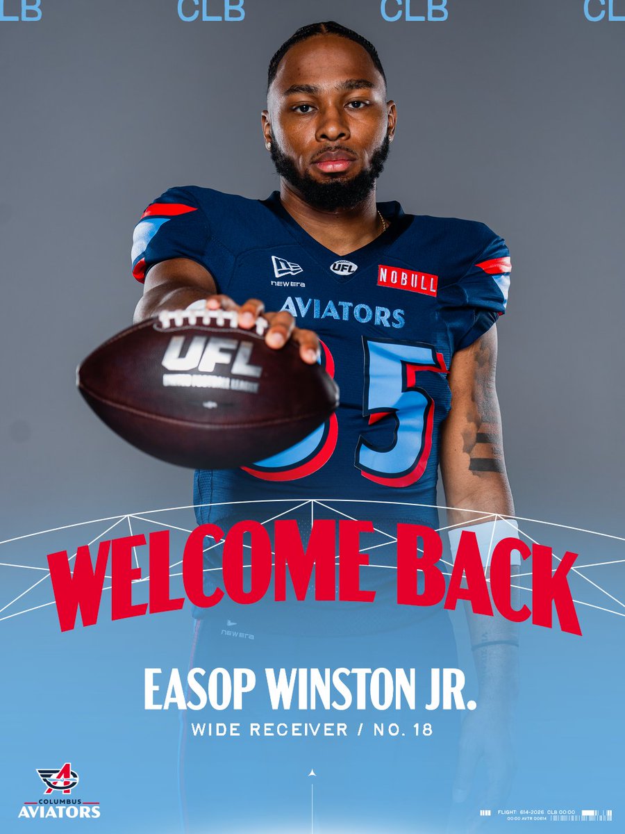 UFLAviators's tweet photo. Right back to work 😤

Welcome back to Columbus, Easop Winston Jr. ✈️ https://t.co/pDAuCiHPeI