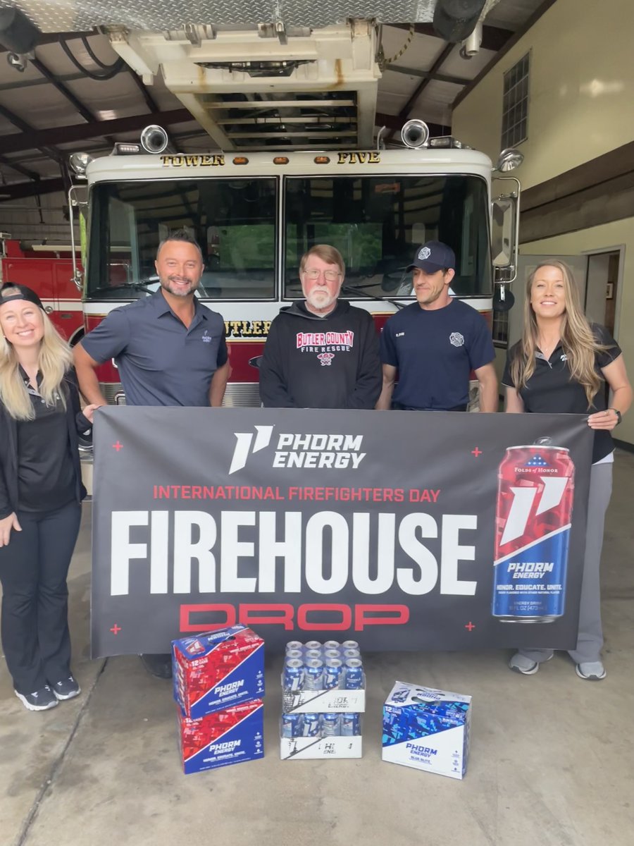 WilFischerPB's tweet photo. This week, we had the opportunity to visit our local firehouses to show our appreciation for everything they do to keep our community safe. We partnered with Phorm Energy to drop off cases of energy drinks as a small thank you for their unwavering commitment to our community. https://t.co/8DsgLzPIU0