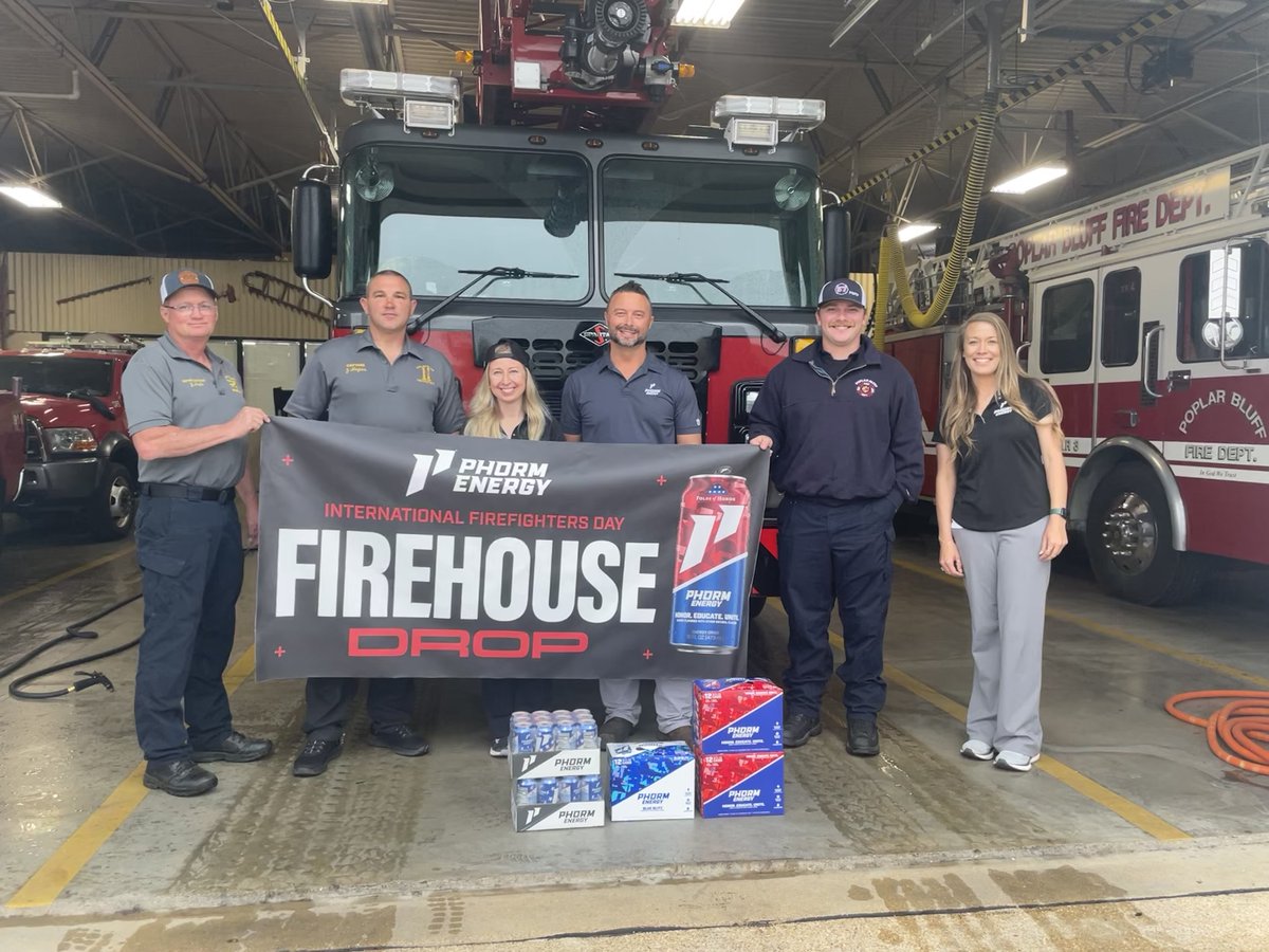 WilFischerPB's tweet photo. This week, we had the opportunity to visit our local firehouses to show our appreciation for everything they do to keep our community safe. We partnered with Phorm Energy to drop off cases of energy drinks as a small thank you for their unwavering commitment to our community. https://t.co/8DsgLzPIU0