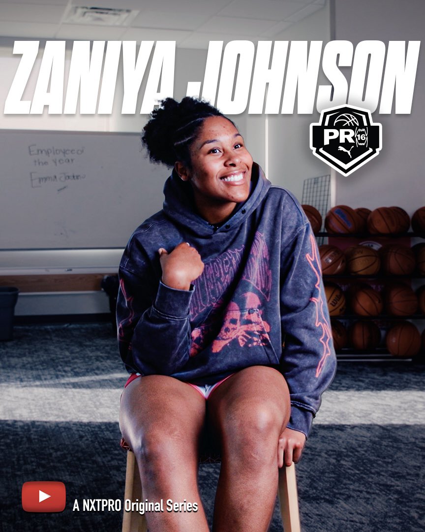 PRO16G's tweet photo. Zaniya Johnson has 72 college offers 🤩 @ZaniyaJohnson19 @UntamedBBall 

Check out the full video on the PRO16 YouTube Channel! @PRO16League 

🔗: https://t.co/46wy2TS7gE https://t.co/3nbHrUMmAV