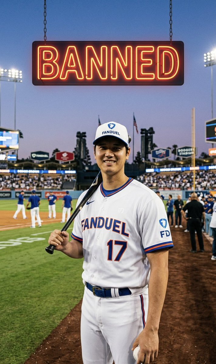 itsParlayRay's tweet photo. Shohei Ohtani is officially BANNED 🚫😴 https://t.co/Is9wGS1nko