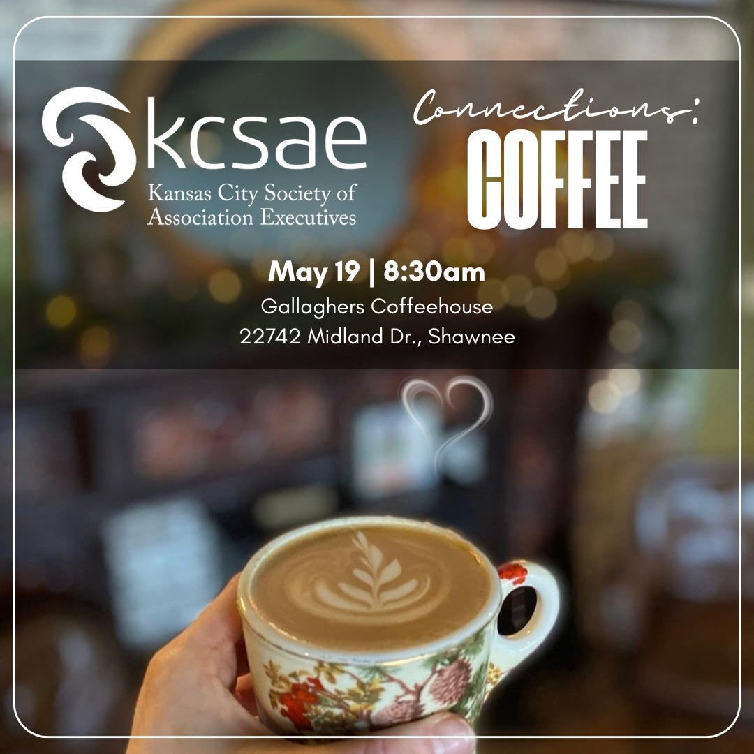 kc_sae's tweet photo. Need a mid-week pick-me-up? ☕ Join fellow association pros for KCSAE Connections Coffee on May 19 at Gallaghers Coffeehouse in Shawnee. Start your Tuesday with community and great conversation!

📍 Gallaghers Coffeehouse 🔗 Details: https://t.co/n6ANGej6LV
#KCSAE #ShawneeKS https://t.co/StqdT2bEK3