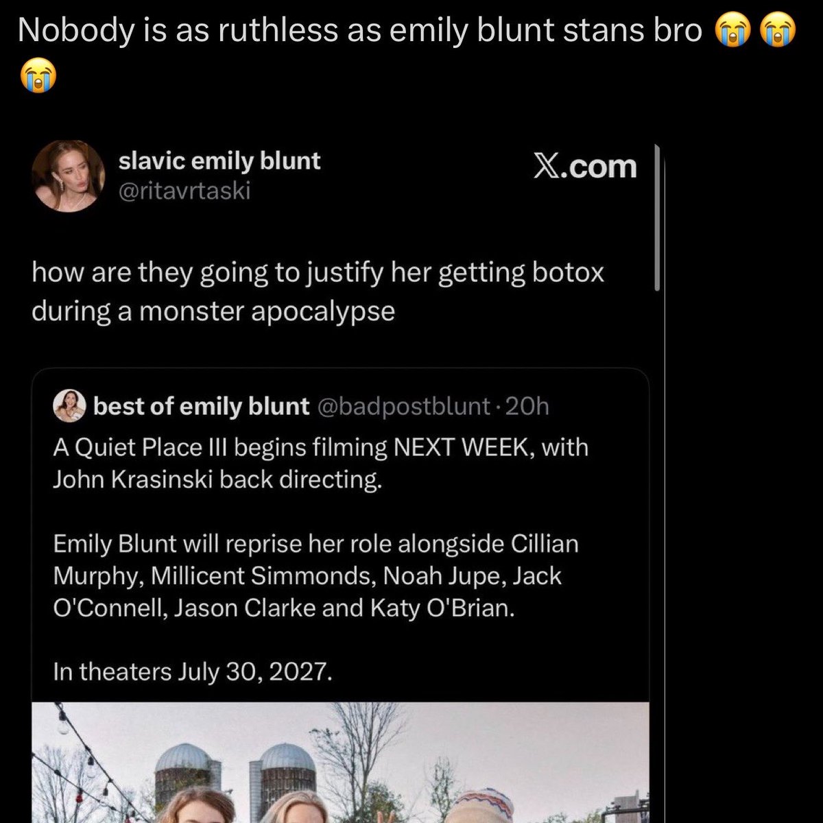 slavic emily blunt tweet media