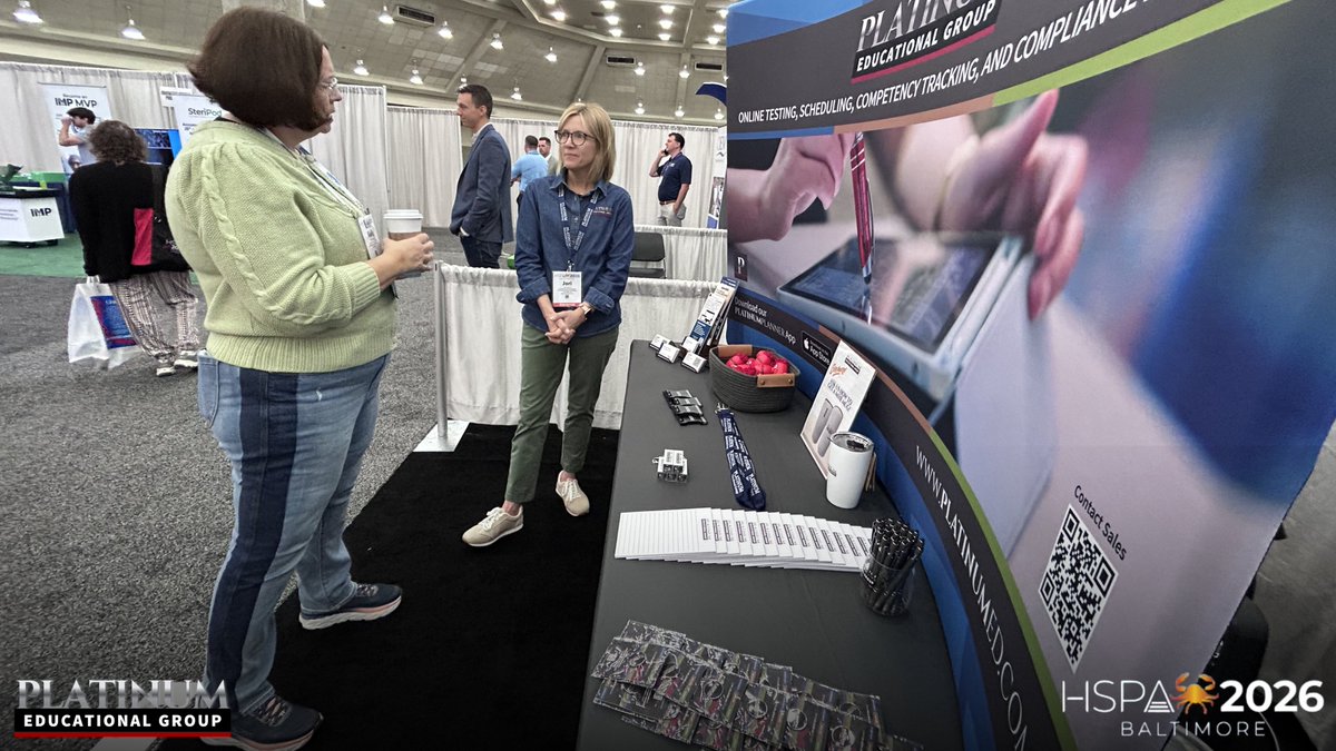 PlatinumEdGroup's tweet photo. Great conversations and new connections at #HSPA in Baltimore 🙌

Thanks to everyone who stopped by—we loved connecting and sharing how Platinum supports your goals.

Didn’t get a chance to connect? Let’s talk: https://t.co/iOR7aKcmKE https://t.co/ZpwaohHn7Q