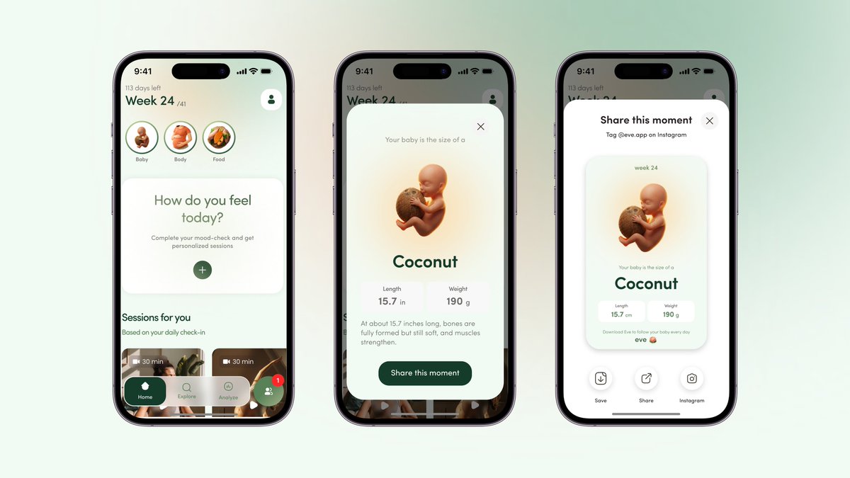 Barn_LR's tweet photo. name a pregnancy app you'd actually screenshot and send to a friend

yeah, exactly. trying to fix that. 

here's how we deliver the weekly update on the app i'm building

roast it https://t.co/WzPCYRWgoP