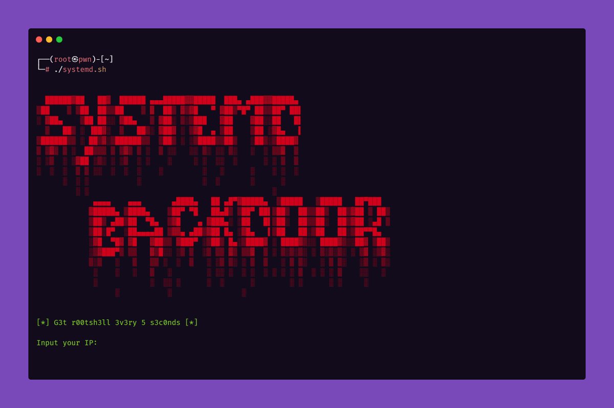 Systemd Backdoor: A simple script to automate systemd backdoor GitHub ...