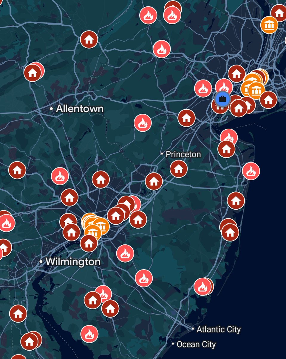 NJNFFF's tweet photo. 🚨 Every year, the @NFFF_News Light The Night Event leads us into Memorial Weekend where we ask community buildings, firehouses, &amp; homes to be lit red to honor the fallen.

🗺️ From High Point to Cape May we saw participation across the state.

📸 Show us your red lights! https://t.co/R2osrcSj8A