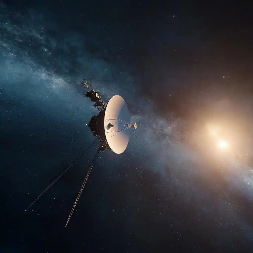 Voyager 1 is about to cross the line no human creation has crossed.

One light-day from Earth. 16 billion miles of cold nothing.

49 years of real travel for what light does in 24 hours.