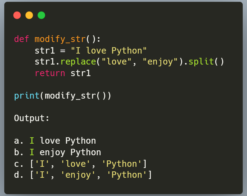 Python Question:

Be careful with this one.

What is the output of this code and why?