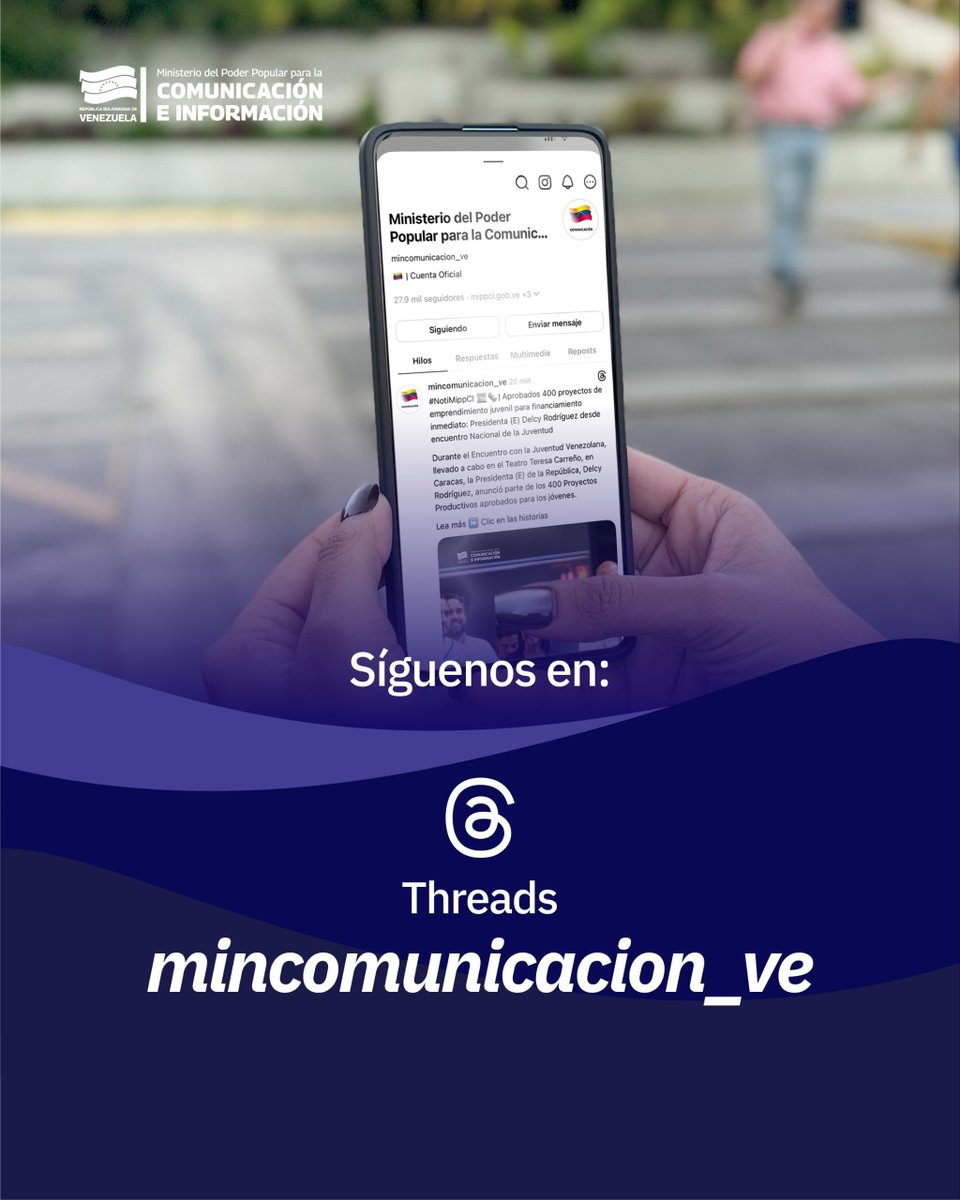 mippci_ven's tweet photo. 🗣️Traemos la noticia al alcance de tus manos 😃🤳

Únete a nosotros. Clic al enlace 👉 
https://t.co/dUPHC2QaHQ 

📲Te invitamos a seguirnos

🔔Activa las notificaciones y mantente informado. https://t.co/cEYnHTxtYP