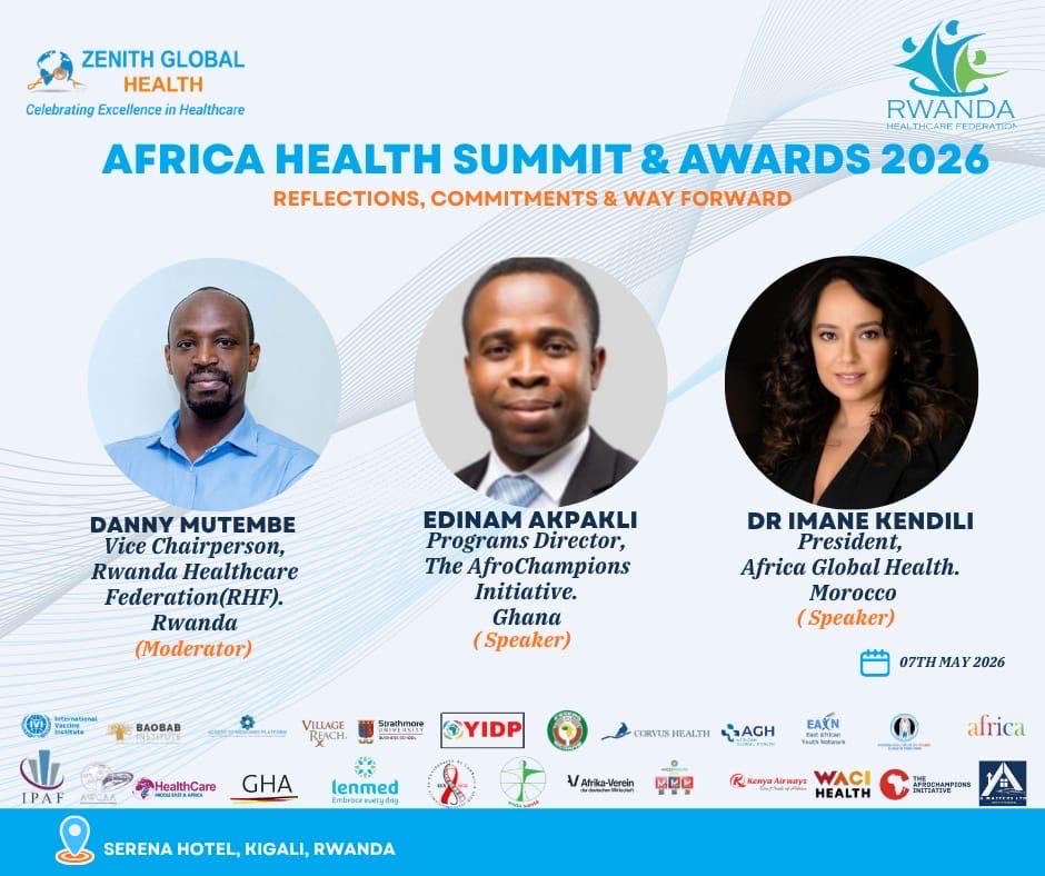 AfroChampions's tweet photo. Looking forward to hearing from experts like Danny Mutembe, Edinam Akpakli, and Dr. Imane Kendili on the future of African healthcare. 

Are you attending? 

Let’s share key takeaways throughout the day! 

#AfricaHealthSummit #HealthTech #Kigali #AfricaHealth #Innovation https://t.co/WvF2JmAAYE