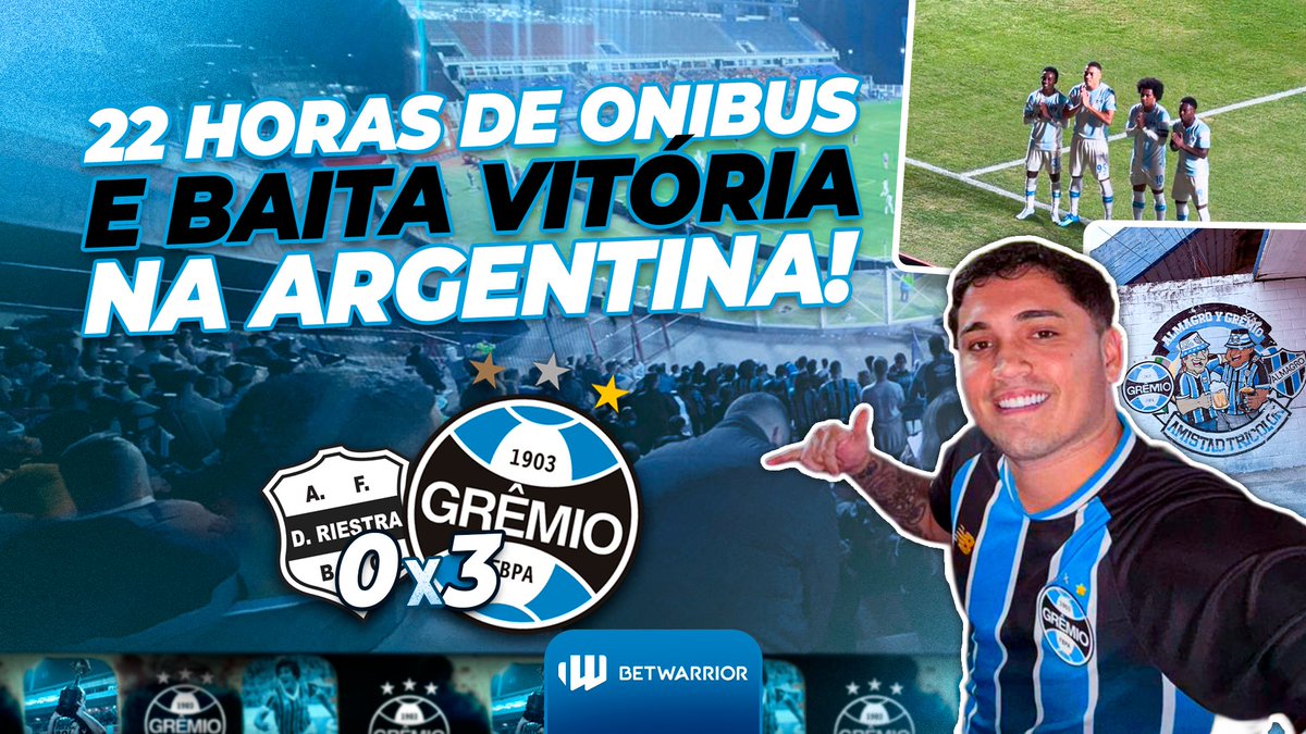 VÍDEO NOVO NO CANAL!🇪🇪🚌🇦🇷✅

Nesse, a ida de ônibus até a Argentina pra acompanhar o Grêmio na partida contra o Riestra.

Viagem, cantoria, pré-jogo com amigos do Almagro e toda a festa com a vitória por 3 a 0.

Link: youtu.be/ZRSY-gtZ7OY?si…

RT?🤝🇪🇪