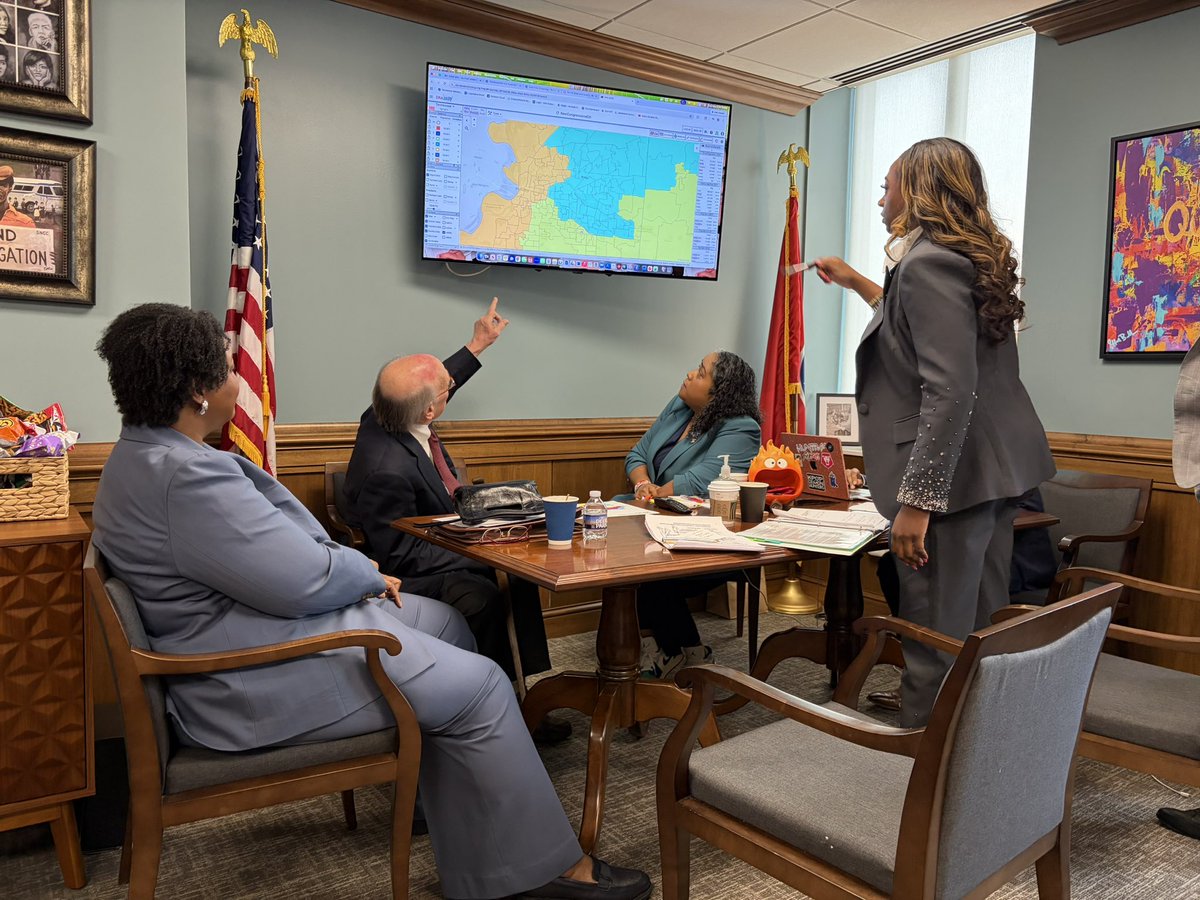 RepCohen's tweet photo. Proud to stand up for Memphis in the TN State Legislature today alongside State Senators Raumesh Akbari, London Lamar & the legendary Stacey Abrams of Georgia.
 
The TN GOP wants to sacrifice our voice and our city’s future just for Trump to hold onto power for 2 more years.
 
Not without a fight.