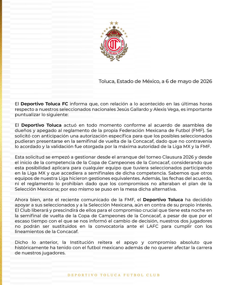 Toluca FC tweet media
