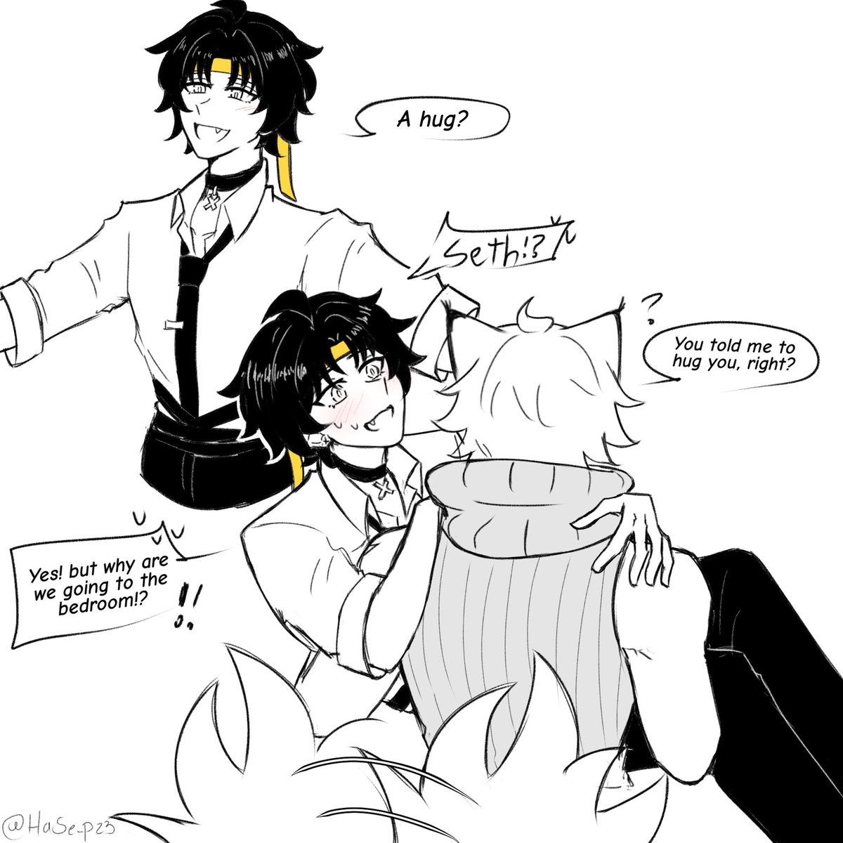 This week has been very busy... 🐱🏹 #sethharu
