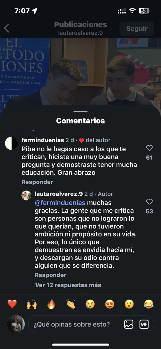 El joven del video de Beltrán en la feria del libro dice que la gente lo critica por envidia (a él, no a Beltrán). Así es todo muy difícil.