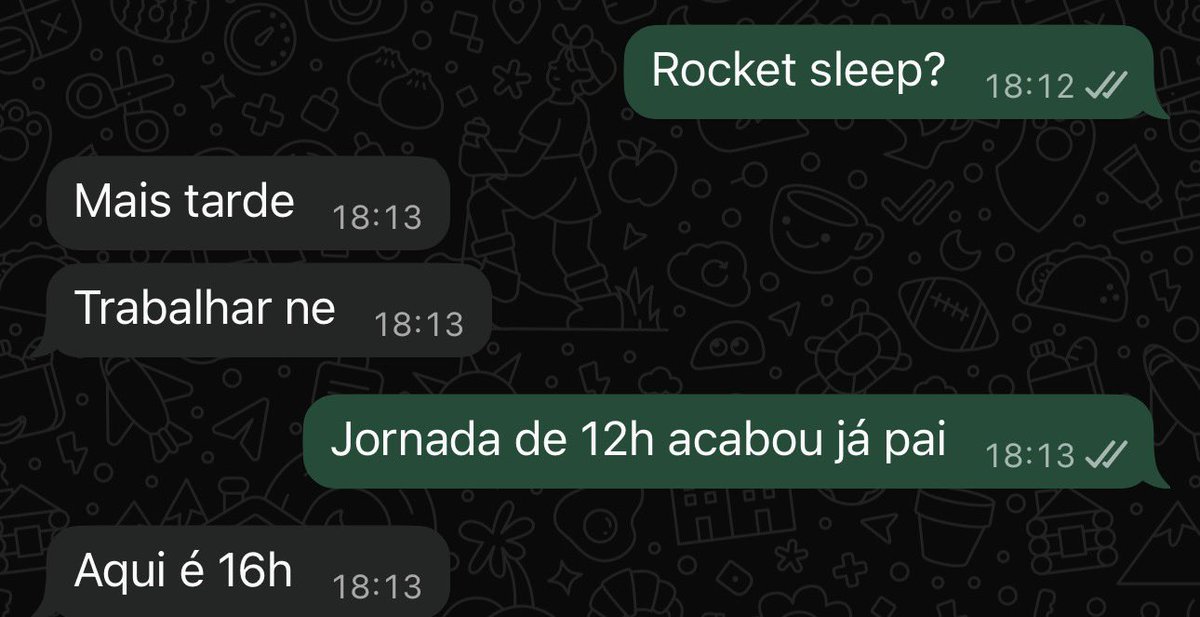 Minhas interações com meu duo do rocket league no zap
