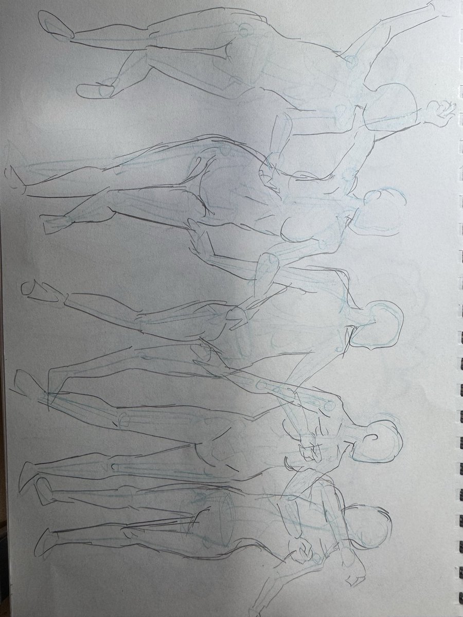 現代美術の部分模写 二月？ごろからずっとやってた軸から人体を書く美術解剖学の模写が
