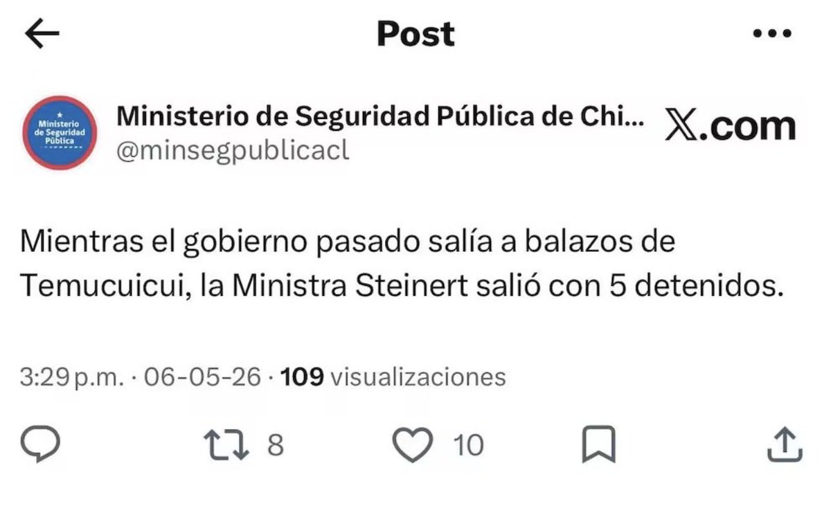 Cruzado_666's tweet photo. @minsegpublicacl Ordinarios culiaos, les pagamos millones pa' qué publiquen weas y las borren? Ese es el nivel de este gobierno? https://t.co/hgNewbzlNO