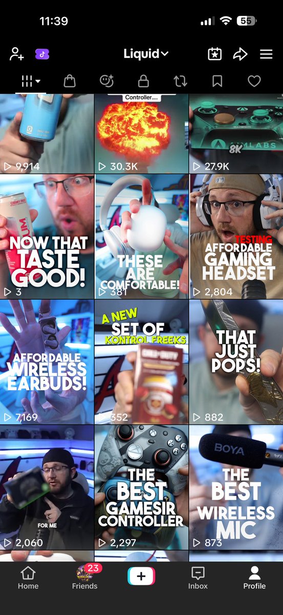Liquidtage's tweet photo. I always liked the moving thumbnails on TikTok, but I think it is also super clean to make things look similar! Before and after I started uploading my own thumbnails…

Also I just payed attention and saw I could do this 😆 https://t.co/v0MI7RlBrw
