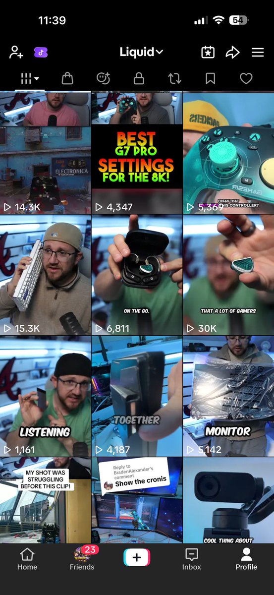 Liquidtage's tweet photo. I always liked the moving thumbnails on TikTok, but I think it is also super clean to make things look similar! Before and after I started uploading my own thumbnails…

Also I just payed attention and saw I could do this 😆 https://t.co/v0MI7RlBrw