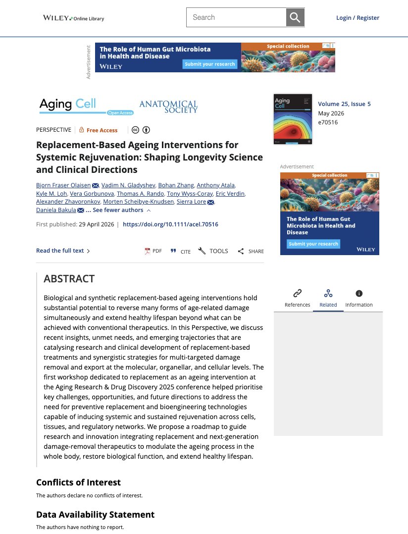 biogerontology's tweet photo. The best treatment for aging liver is the new liver. Replacement is a viable long-term therapeutic and longevity strategy. Great insights from the replacement workshop organized by Sierra Lore and team as part of @ARDD_Meeting 
https://t.co/xYFQ9Fy2Jc https://t.co/ipQfpxcRNq