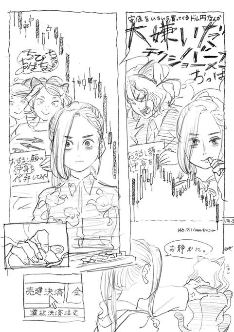 翻訳が進んできたら…、
東京時間に伸びる絵柄と、NY時間に伸びる絵柄というか画題というか、やっぱあるねえ。

為替かよ。 