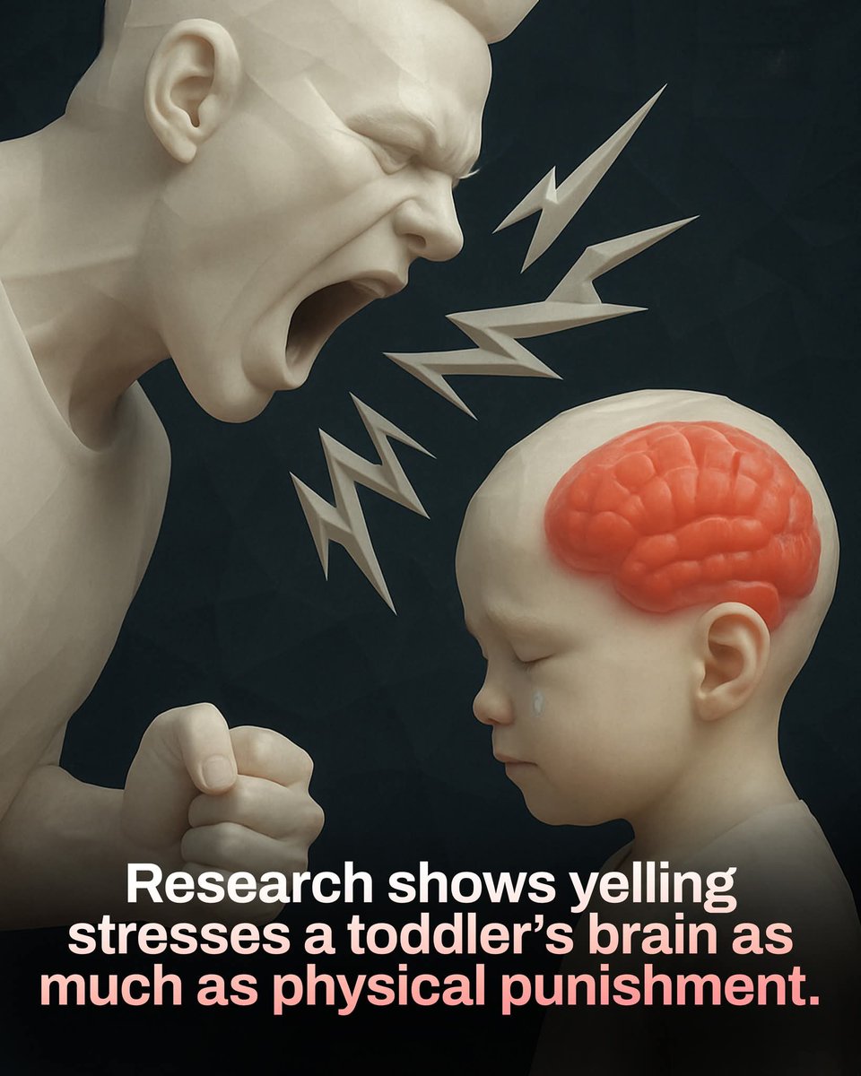NextScience's tweet photo. 🚨 YELLING AT CHILDREN: THE HIDDEN IMPACT 

Frequent yelling at young children may trigger the brain’s stress response, releasing chemicals linked to fear and danger. Over time, this can affect areas involved in emotion control, memory, and behavior, increasing risks of anxiety and emotional difficulties later in life.

Experts suggest that calm, supportive communication helps children feel safe and learn better emotional regulation.
Sometimes, tone matters more than words.

Source:
National Library of Medicine. (n.d.). PubMed database.