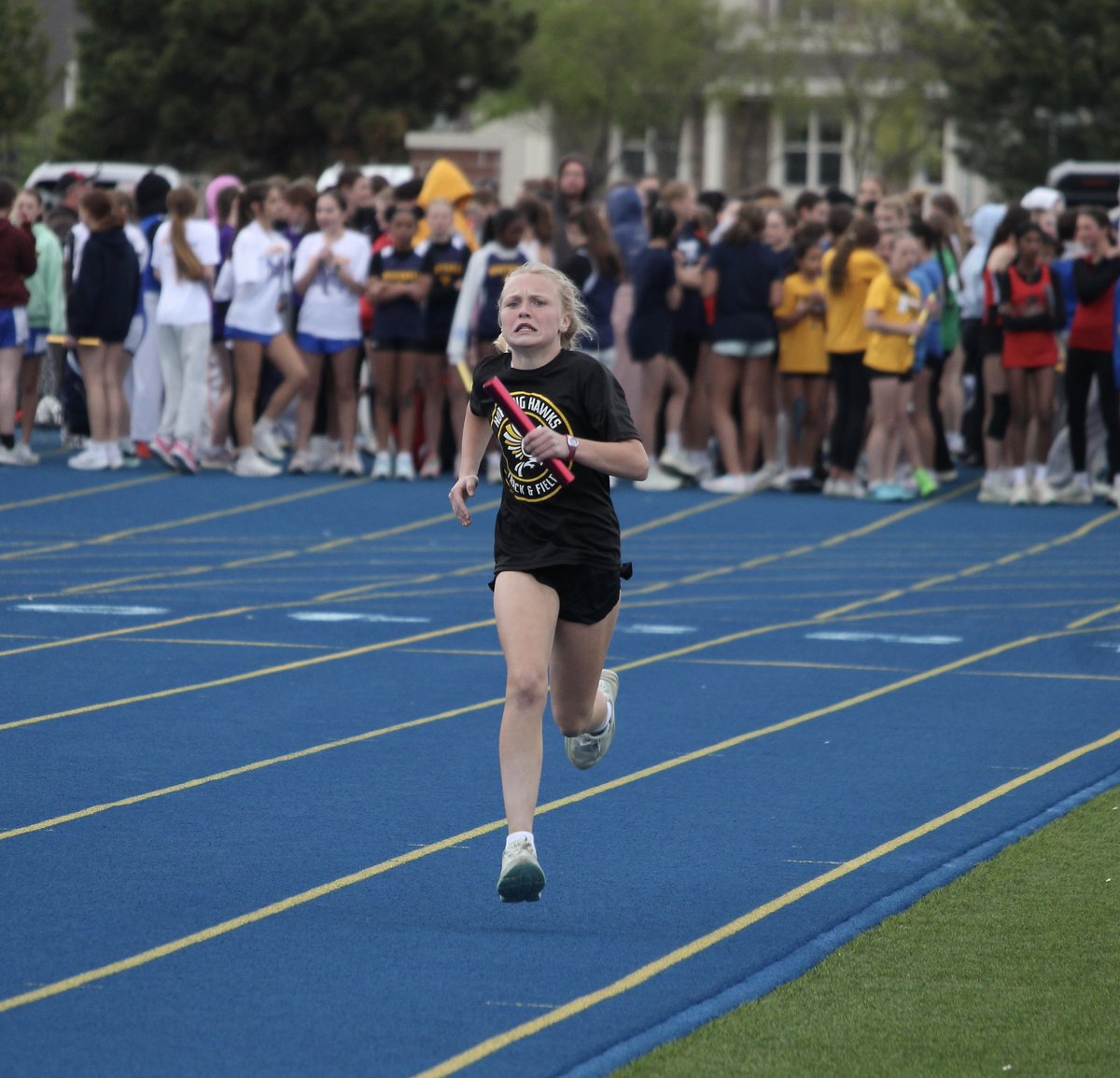 HMSCCTF's tweet photo. Our 7th Grade Girls placed a respectable 7th out of 25 teams today at the Mukwonago Cottrell Relays, including top 5 performances in the Distance Medley, Mile Medley, and 4x400. There were many personal bests attained, as well! Way to go, ladies! https://t.co/z2SE3t7Dqg