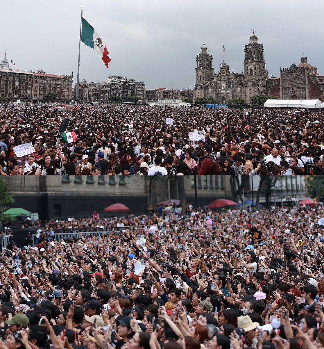 Over 50,000 people show up to Mexico's presidential palace for BTS

📸: <a href="/GettyImages/">Getty Images</a>