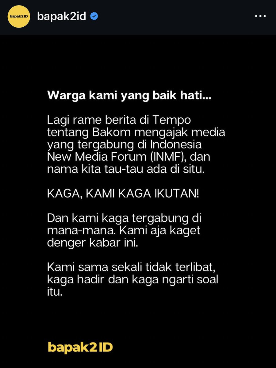 Gue sangat mendukung media menuntut Qodari kalau emang namanya dicatut. Bawa ke jalur hukum, minimal dapat ganti rugi materiil dan immateriil.

Sangat disayangkan kalau cuma bikin klarifikasi. Nama lu kadung jelek keseret pemerintah. Emang mau disebut mitra? Gue sih ogah banget.