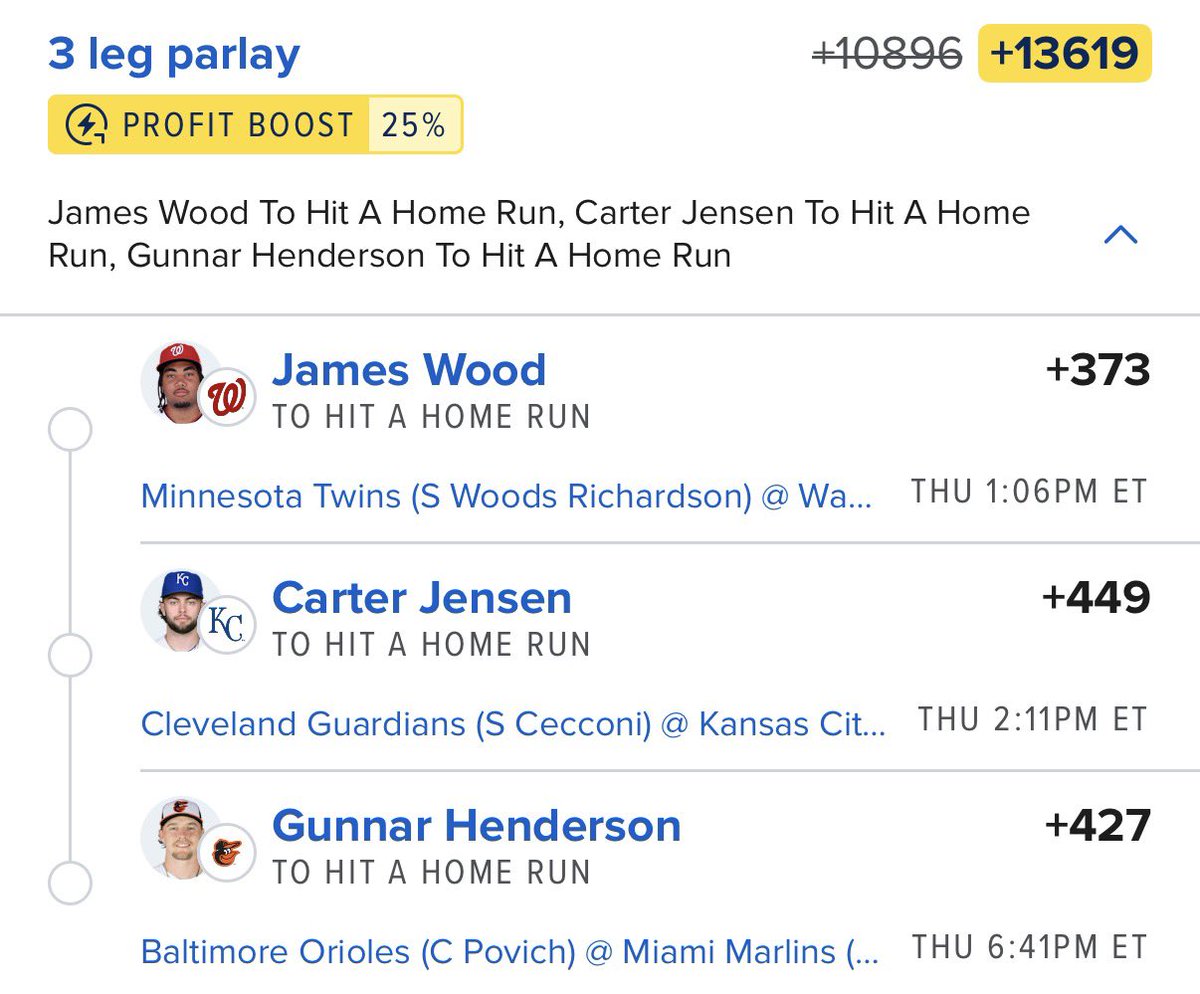 splashbets_'s tweet photo. THURSDAY HOME RUN PARLAY 📊⚾️🚀

♥️and 🔁 if you’re tailing https://t.co/eLveXS7F83