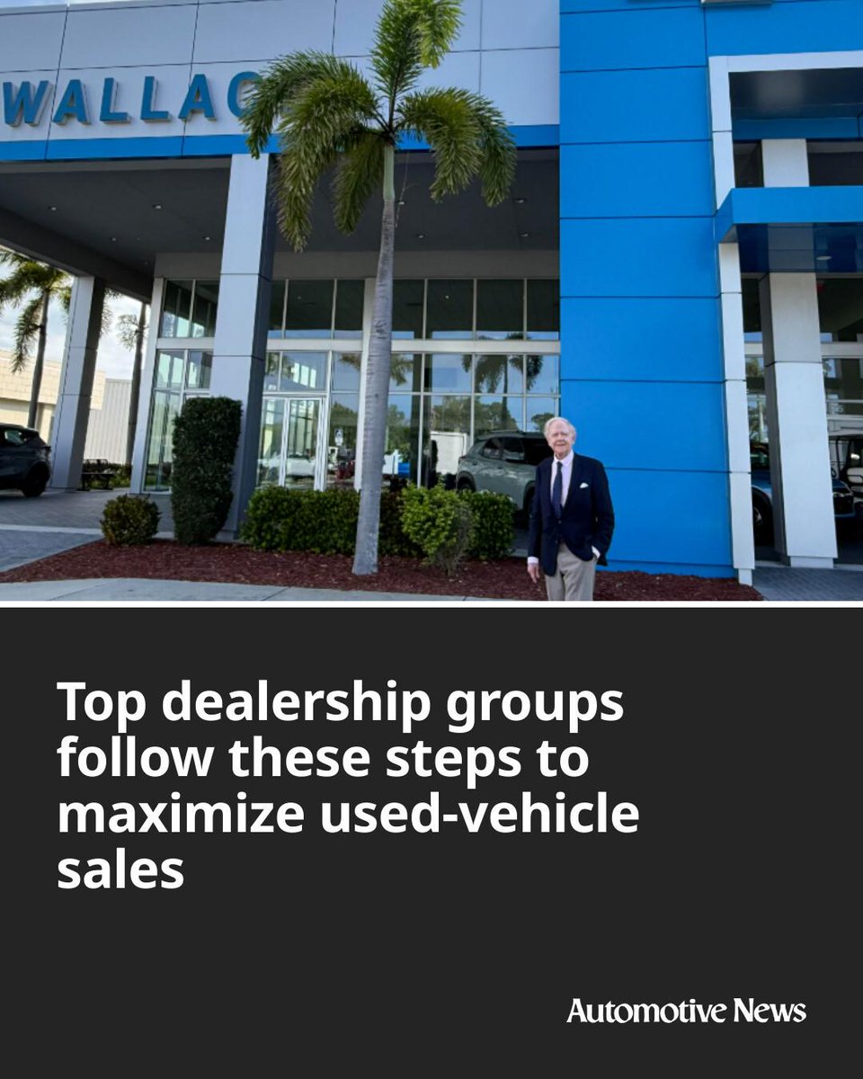 Automotive_News's tweet photo. Dealerships that dominate in used-vehicle sales know one thing: Creative supply sourcing makes all the difference.
#usedvehicles #usedcars #automotive #autoindustry #autoretail https://t.co/PRVagXBu0d