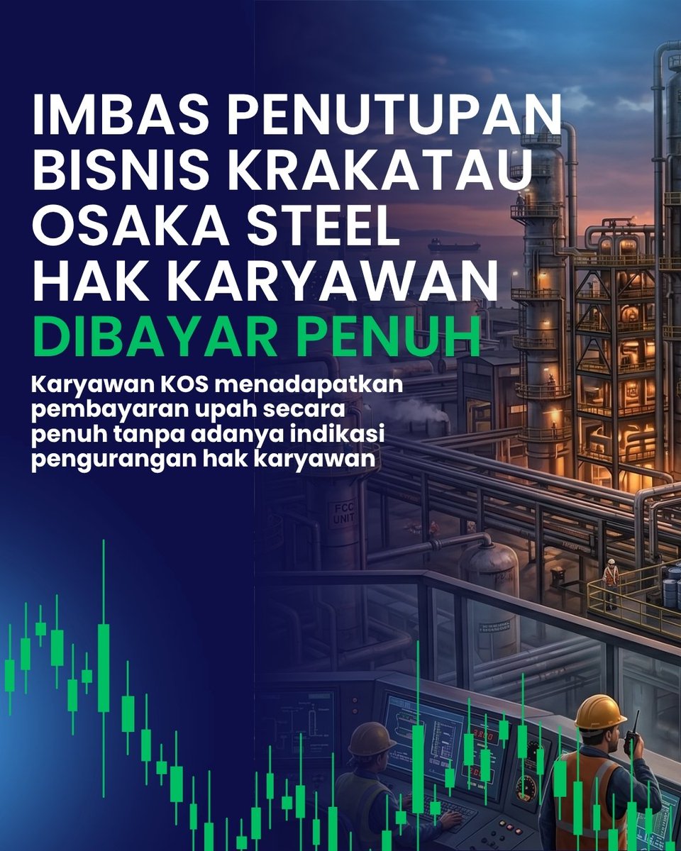 Rohim_Garsel's tweet image. Satu lagi pemain besar tumbang. Kejenuhan pasar produk baja tulangan jadi alasan utama Krakatau Osaka Steel pamit. Kalau menurut kalian, apakah industri baja kita sanggup bangkit dari tekanan produk impor dan kejenuhan pasar ini? 🤔💬 #BajaNasional #KOS