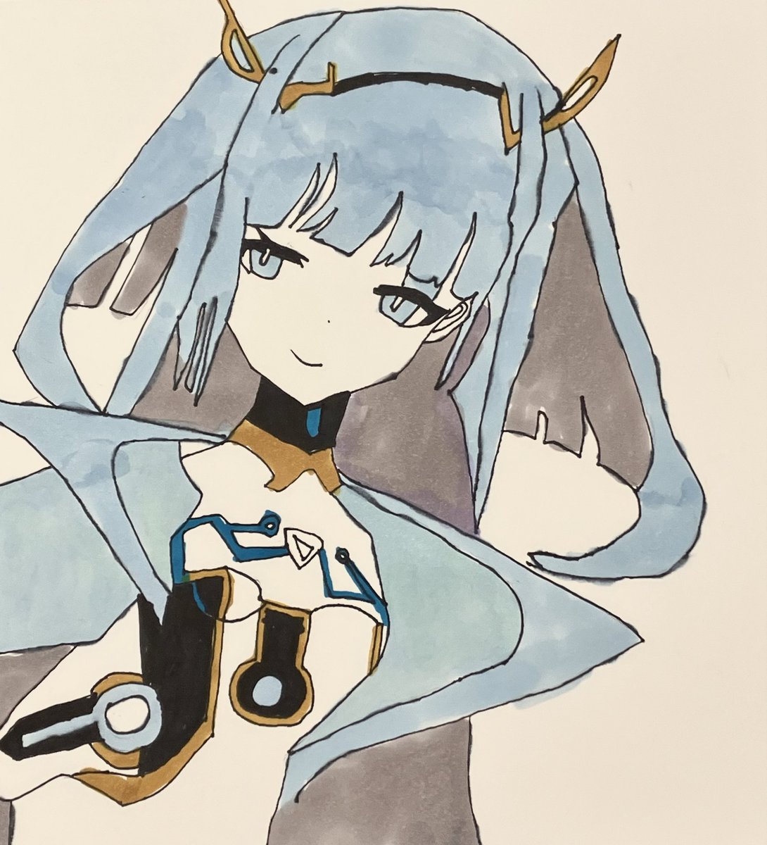 LOTUScann's tweet photo. シャドバからエース描きました！！

#エース
#イラスト
#女の子
#オリジナル
#アナログ
#ペン画
#シャドウバース
#線画 
#コピック https://t.co/kSSig3UYxU
