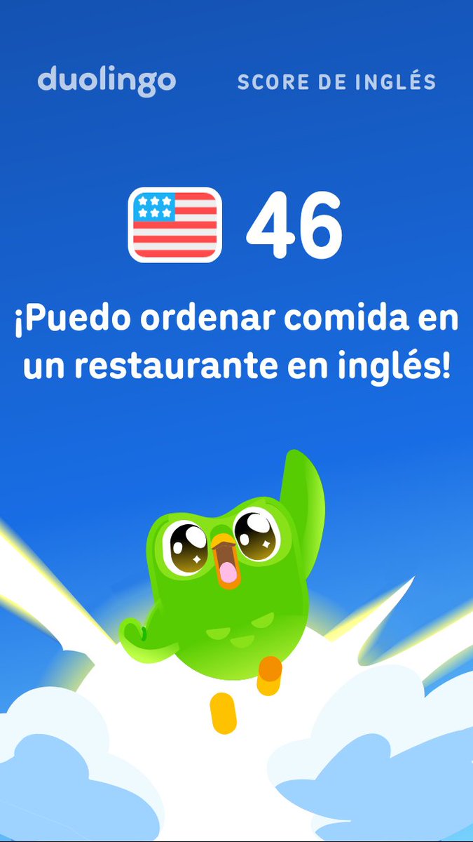 MichaelQuispeAp's tweet photo. ¡Mi Score de inglés en Duolingo es de 46! https://t.co/lMwoobBMuF