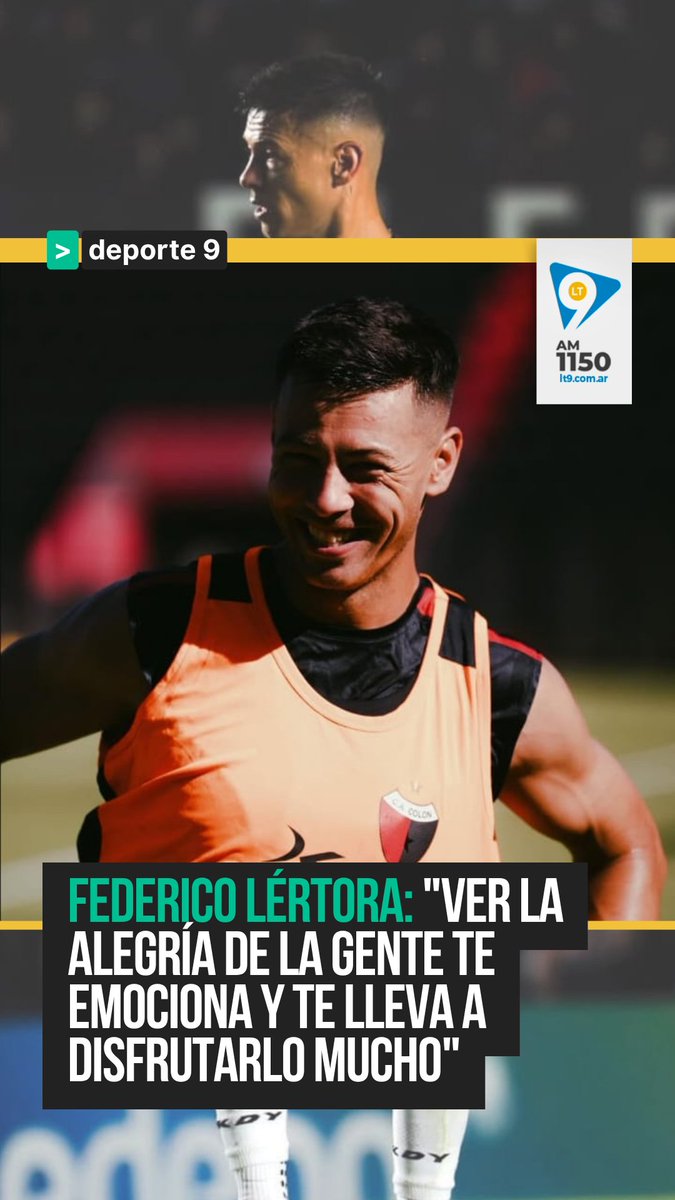 EmmanuelAleOK's tweet photo. 🔴⚫️#Colón | EXCLUSIVO  

🗣️ La palabra del capitán sabalero Federico Lértora en el Magazine de Deporte 9 en el día de los festejos del aniversario 121 del club

@lt9lider @Deporte_9 https://t.co/a6RTp9XRHq