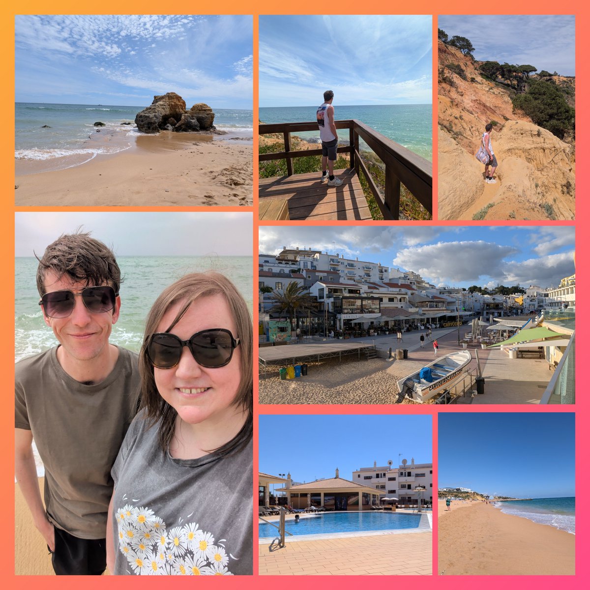 x_Jennifer_x's tweet photo. Had the best holiday in Portugal ❤️ 🇵🇹 #holiday #portugal #algarve #albuferia #carvoeiro #olhosdeagua #beach #pool #sea #coast #couple #sunshine https://t.co/WAJhvCaqyu