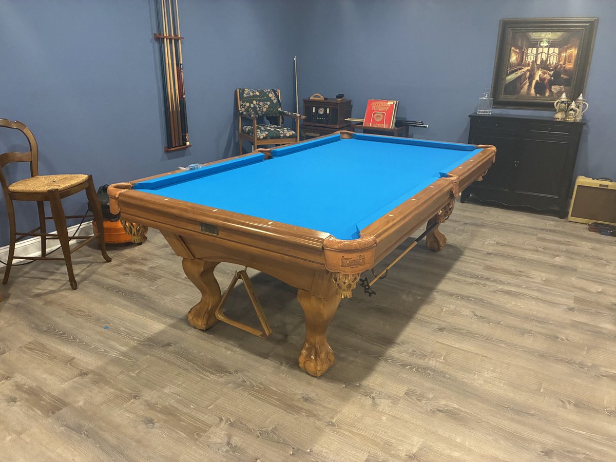 ATeamPoolTable's tweet photo. New sky blue felt 🔥🎱
A-Team Pool Table Services
Call us at: (201) 538-5428

#pooltableservices #pooltable #billiards #newjersey #newyork #billiardtable #pooltablerefelting #pooltablemoving #pooltablemove #pooltablesetup #pooltablerepair #moving #relocate #pooltables #poolhall https://t.co/cYjsFMDCa0