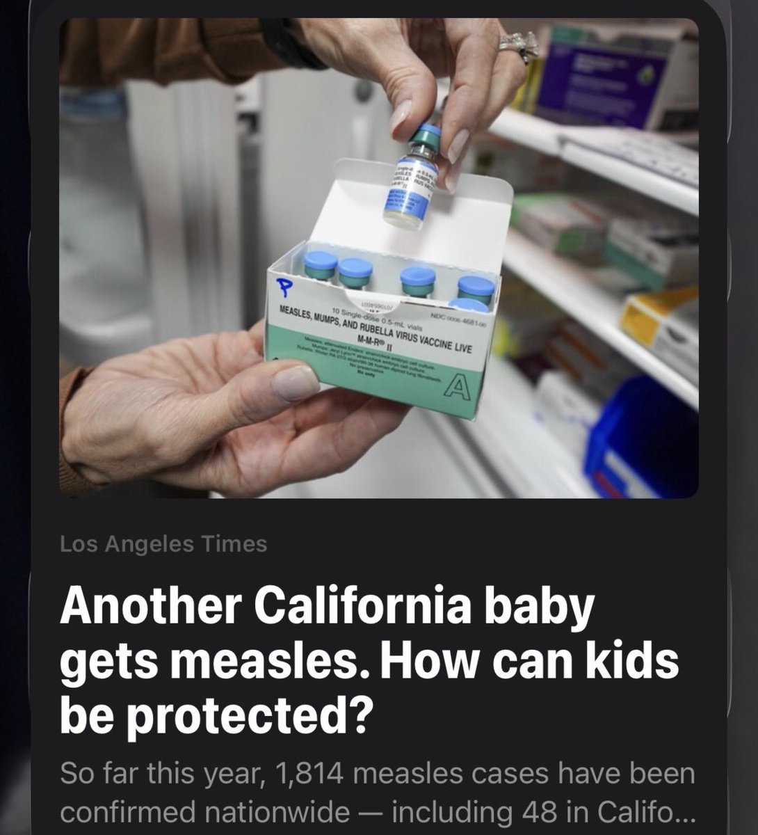 ItsToptimus's tweet photo. I don’t know, man. I wish there was something we could do to stop our kids from getting measles. Maybe science will figure something out soon. 🫠 /s https://t.co/5LFvfjw4In
