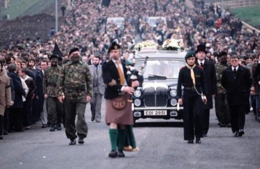 KevinCampSF's tweet photo. Bobby Sands MP was laid to rest in the Republican Plot in Milltown Cemetery Belfast 45 years ago today RIP

Over 100,000 people attended his funeral.

"I may die, but the Republic of 1916 will never die. Onward to the Republic and liberation of our people." https://t.co/YkxuJdOrC8