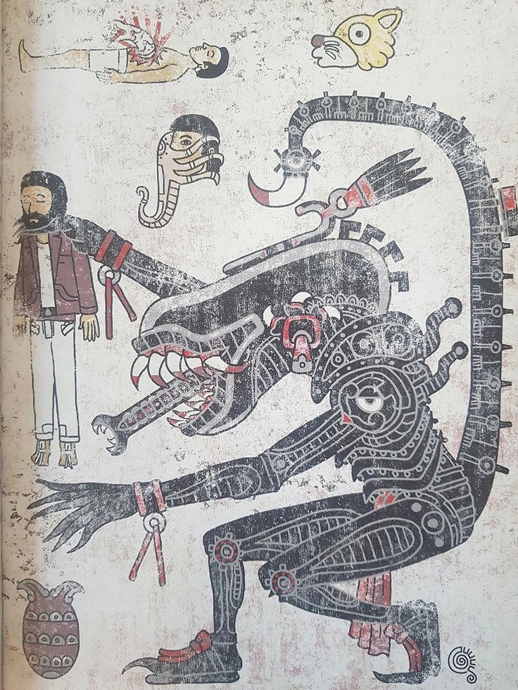 CINEM0RPH's tweet photo. Alien in Aztec ✨️🖤
Art By: Jorge Garza https://t.co/NRrS8fQAQJ