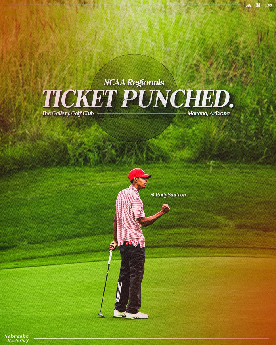 HuskerMGolf's tweet photo. Not done yet.  

Rudy Sautron qualifies for NCAA Regionals, the first Husker to do so since 2017. 

🗒️ https://t.co/tniI7YF58h https://t.co/7mFgTphr5T