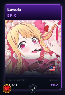 ACrawford69's tweet photo. @Lowowola I pulled you on osu! Gacha. Didn't realize you were rank 162 😲 https://t.co/y1RW03rBHd