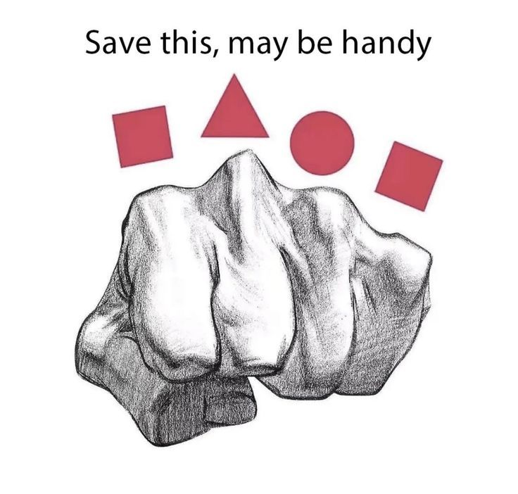 every complicated hand starts with simple shapes ️🔺🟠