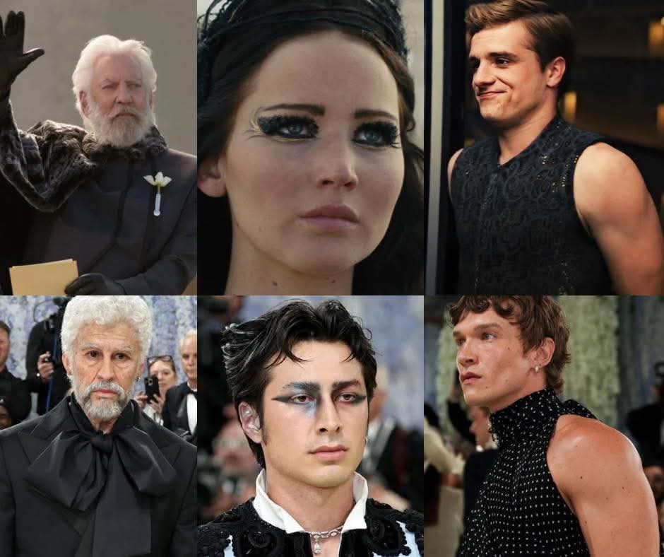 Tuvimos al cast de Los Juegos del Hambre en la Met Gala 2026. El traumado, la chica en llamas y el panadero