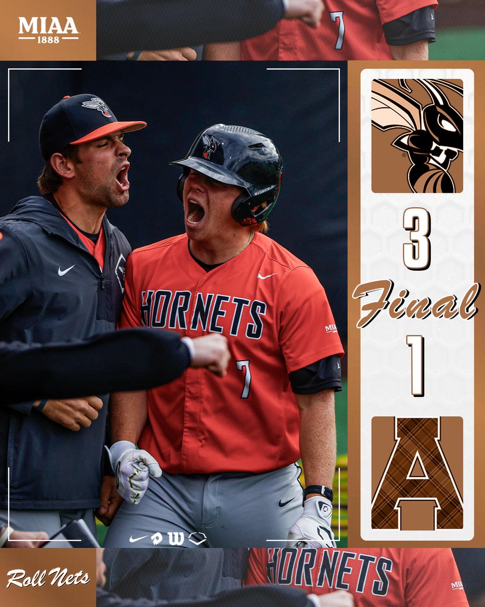 kzoobaseball's tweet photo. Kalamazoo advances in the MIAA tournament behind a 3-1 victory over Alma. They will play in the winner’s bracket tomorrow at 1PM against Adrian. 🐝⚾️

#d3baeball https://t.co/a8ryiW5tJ4